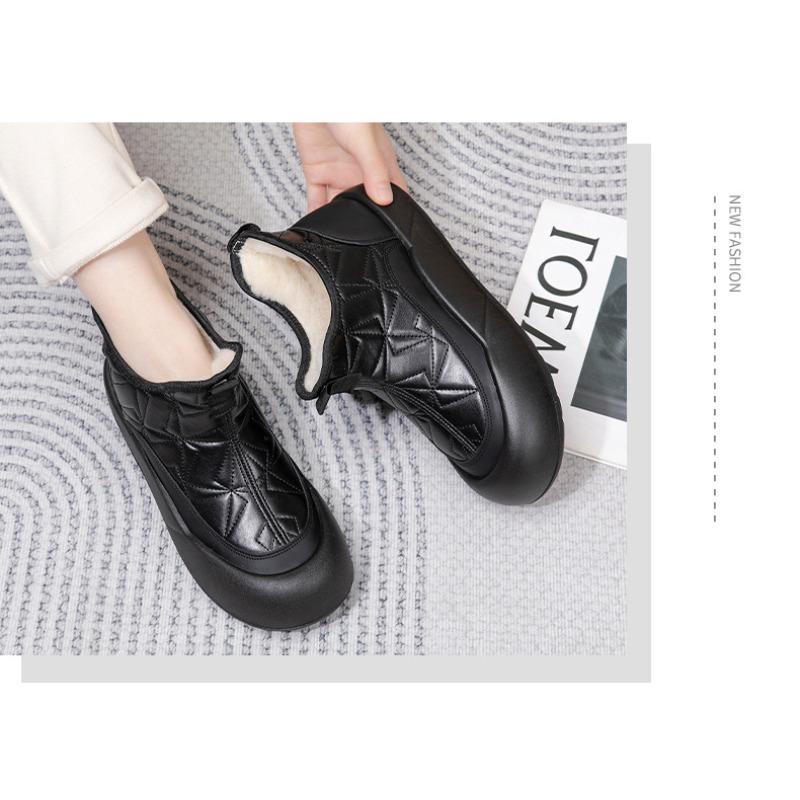 2025 Winter New Fashion Platform Women's Cotton Shoes Thickened Snow Boots Casual Non-Slip Waterproof Cotton Boots