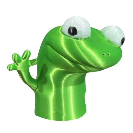 3D Printed Lizard Ornament Funny Lizard Meme Figurine Desktop Green Lizard Fidget Toy for Home Office Decor Festival Gift