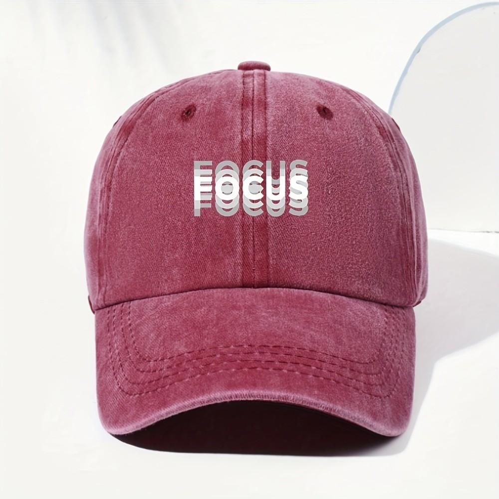 Breathable Dad Hat Letter Printed Washed Cotton Hat Minimal Casual Sun Hat For Men Women