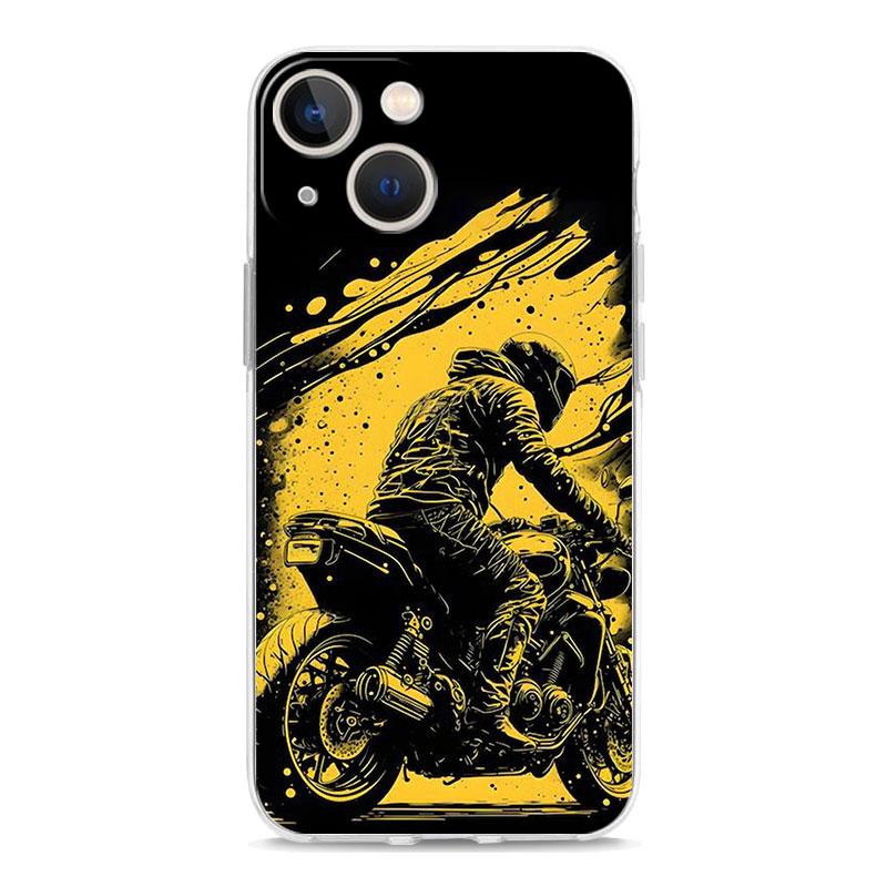 Phone Case For iPhone 17 Air Cases iPhone 16 15 12 13 14 Pro Max SE 7 8 Plus iPhone11 Clear Soft Cover Cool Motorcycle