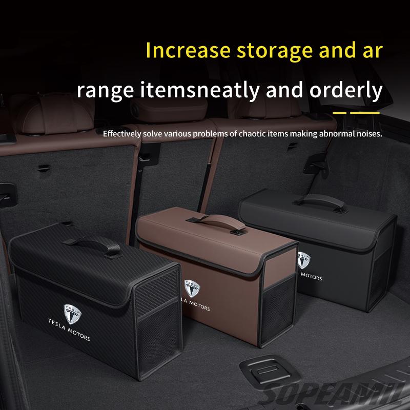 Car Trunk Storage Box Tesla Model 3 Model Y Model S Model X CyberTruck Roadster Model Y L Organizer Foldable Stowing Tidying Bag