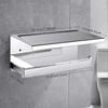 Toilet Paper Holder Wall Mounted Toilet Paper Holder With Shelf Paper Roll Holder Drill Free Set Suitable for Bathroom Toilet Kitchen