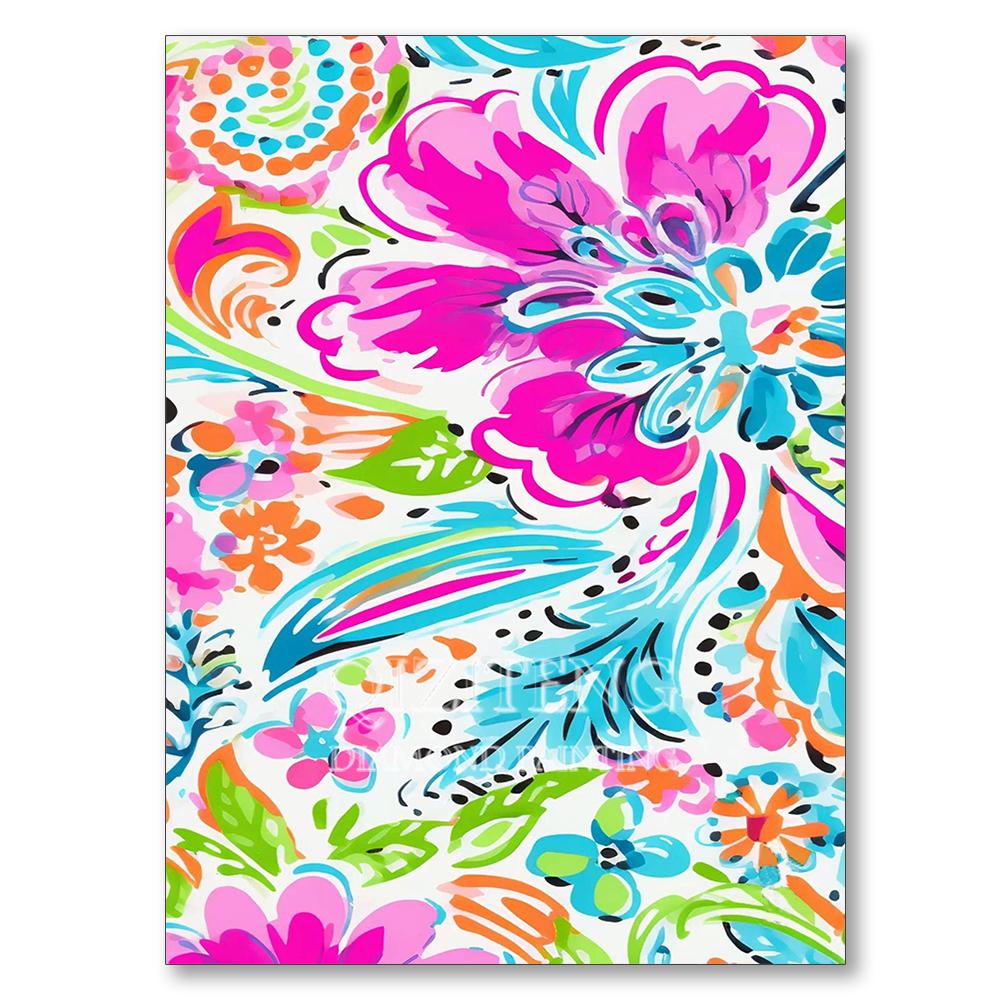 Vibrant Floral Diamond Painting Full Square Round Diamond Mosaic Embroidery Cross Stitch Kit DIY Home Decor Art Craft Gift