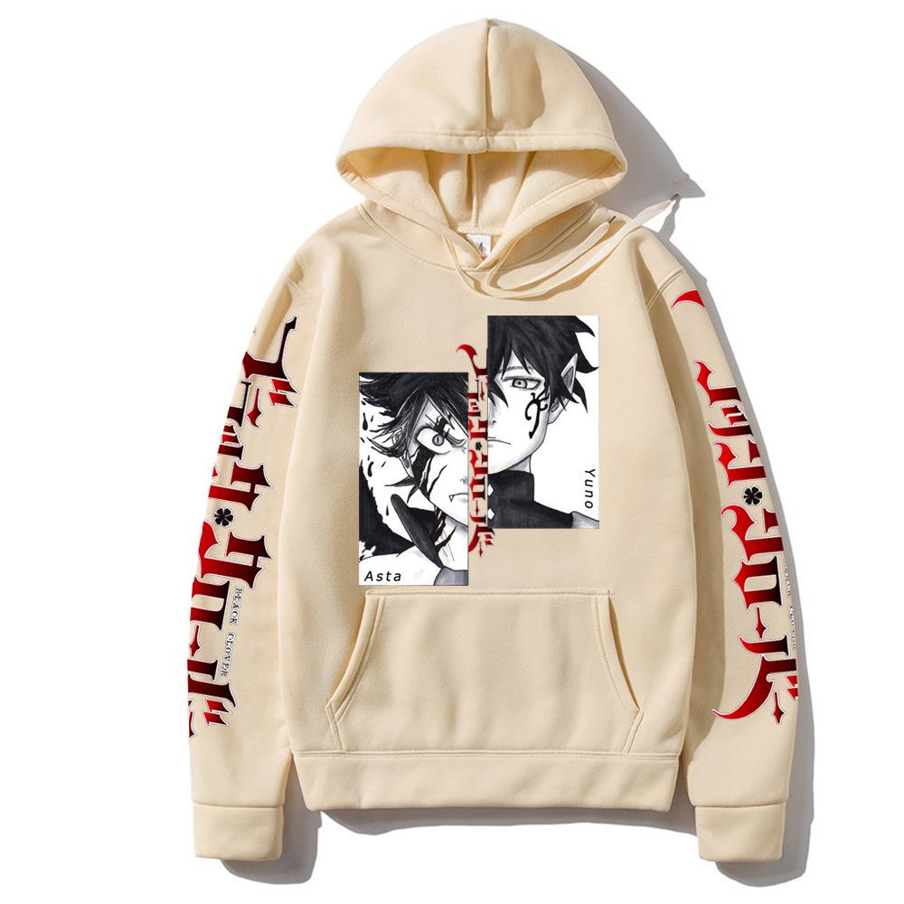 Japanese Animation Black Clover Hoodies Women Men Long Sleeve Hooded Sweatshirts Unisex Streetwear Pullover Clothing