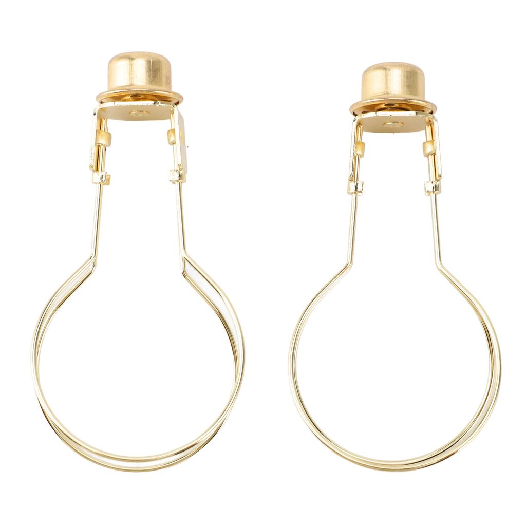Bulb Clip Adapter Metal Wire Rust Proof Clip On Bulb Lampshade Holder with Finial Top for Table Lamp
