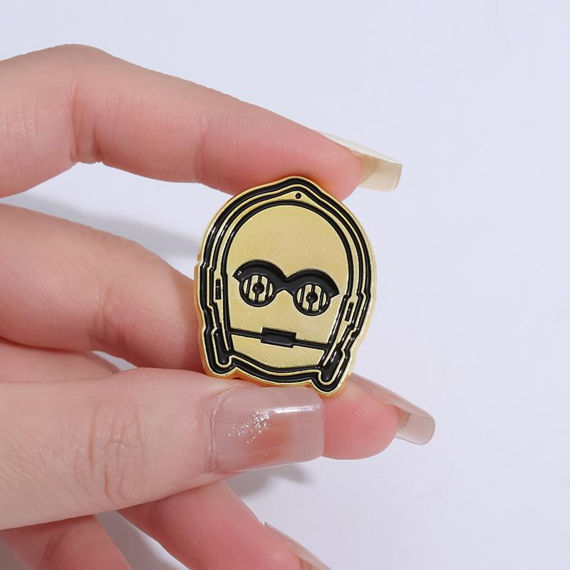 Cartoon Alien Geometric Brooch Creative Launcher Shape Badge Pin Backpack Clothes Decoration