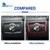 Stickers Carbon Fiber For BMW 1 Series E81 E82 E87 E88 2008-2013 Headlight Switch Frame Trim Car Styling Decoration Accessories