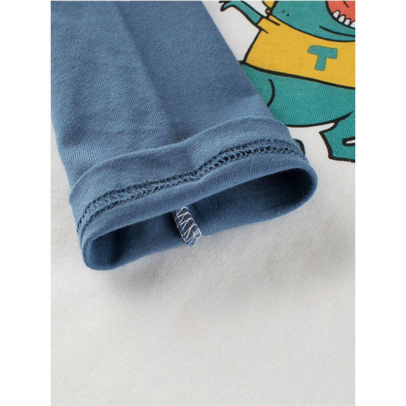 27Kids Children's Clothing Children Dinosaur Long Sleeves T-shirt Raglan Sleeve Spring and Autumn Boys Undershirt Baby Boy Pure Cotton Clothes