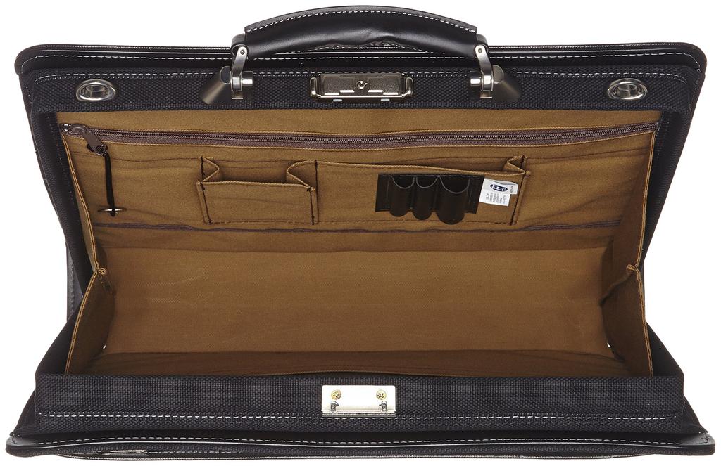Ragex Erste Voll-Öffnung Dulles Tasche, Hergestellt in Toyooka, 24-0302, Schwarz