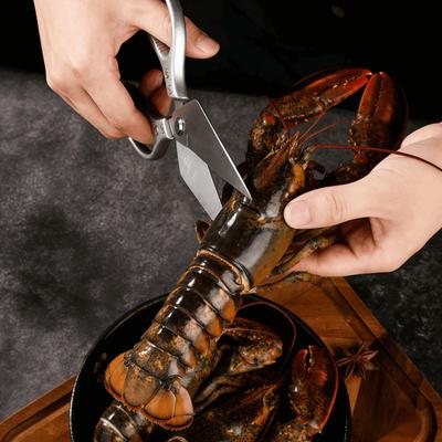 Large Stainless Steel Kitchen Scissors: Non-slip, Multifunctional Shears for Chicken Bones and Fish