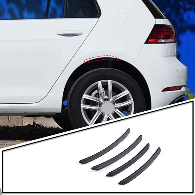 For Volkswagen Golf 8 Car Fender Flares Mud Flaps Arch Wheel Eyebrow Lips Strips sticker Trim ABS Black Exterior accessories чёрный