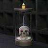 Windproof Lampshade LED Skull Ceramics Incenses Burners Waterfall Backflow Incenses Cones Holders for Home Decoration