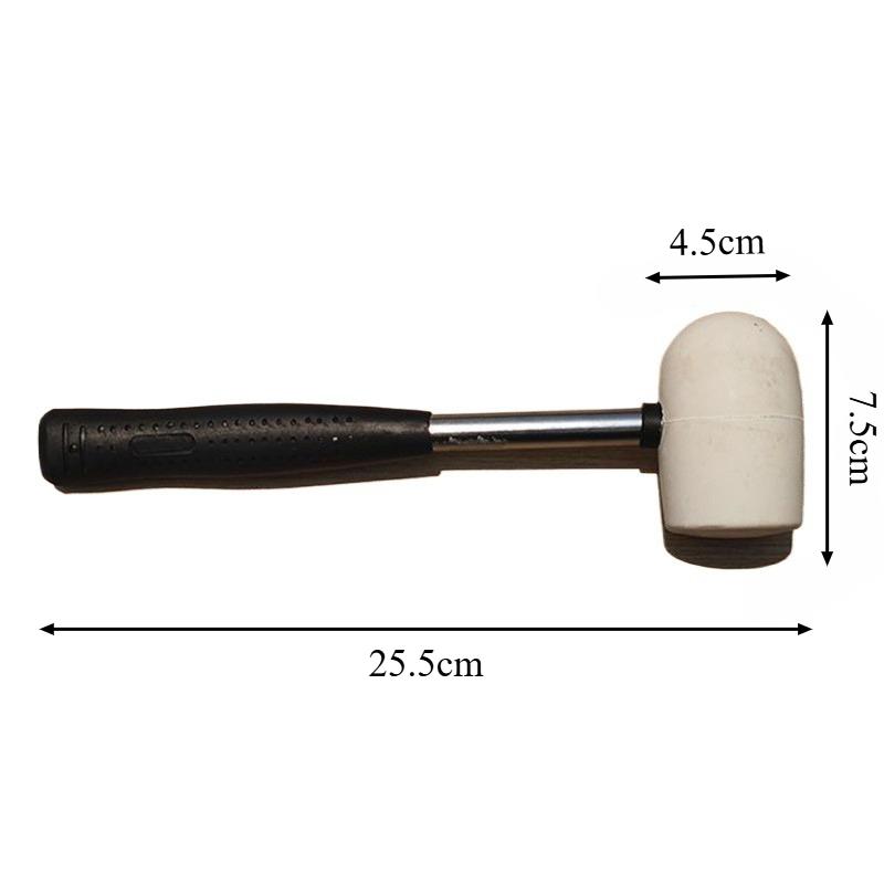 Rubber Hammer Multi-function Portable Hammers Steel Pipe Handle Tile Floor Decoration Shockproof Hammer Woodworking Manual Tools