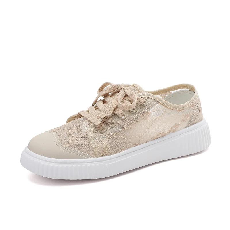 Ladies' Breathable Mesh Casual Shoes Outdoor Anti Slip Hollow Lace Women's Shoes 2025 Summer Lightweight Tennis Shoes Sports