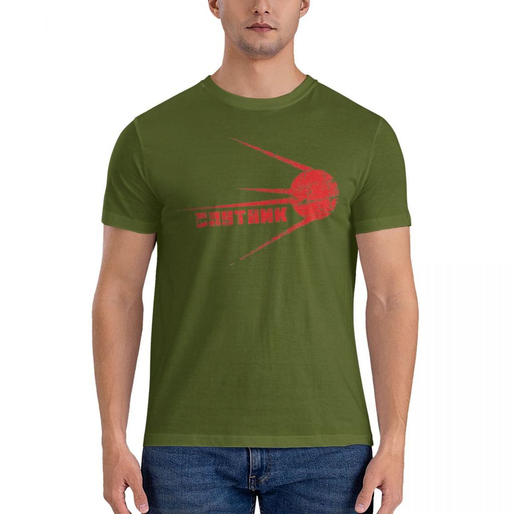 SPUTNIK CCCP Russian T Shirt Beach Y2K Casual T Shirts 100% Cotton Leisure Tee Shirt For Mens Short-Sleeve Design Tees