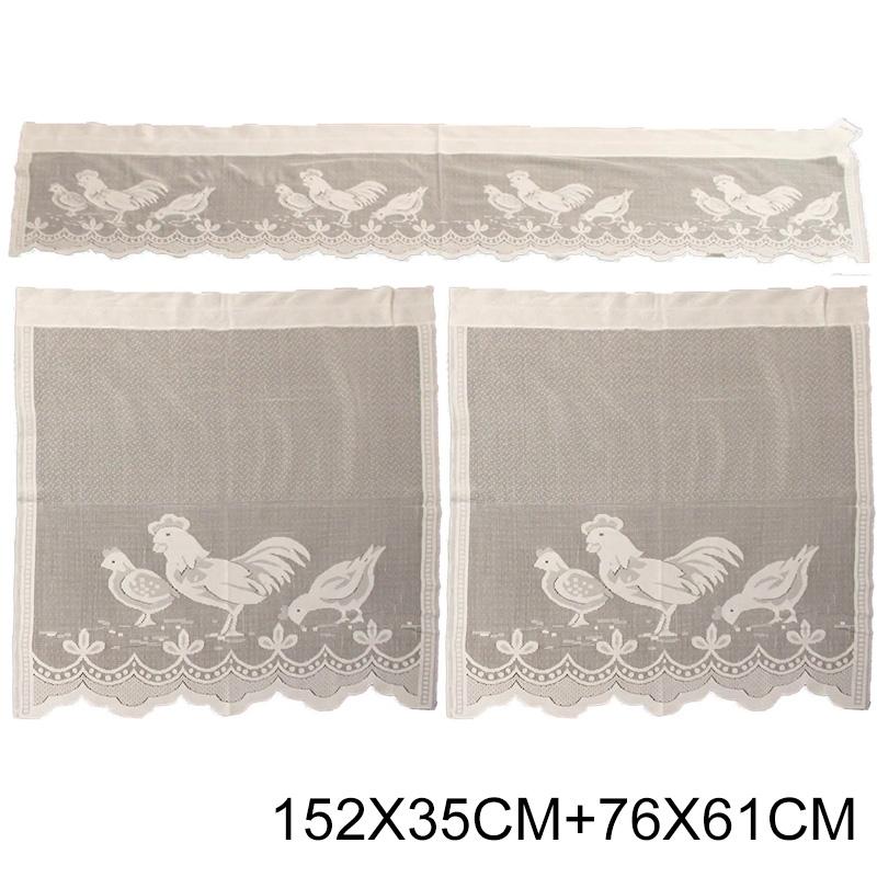 

3 шт./набор Полупрозрачная вязаная белая кофейная занавеска в стиле «сделай сам», европейское кружево, кухонный жаккард