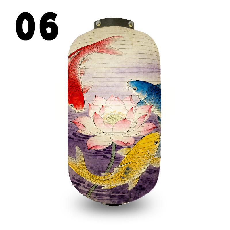 Japanese Style Koi Fish Pattern Lantern Restaurant Bistro Izakaya Yakitori Shop Decoration Festival Party Decor Cloth Lantern