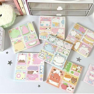 2 szt. Uroczy Kawaii Szczeniak Nieprzywierający Lepki Notatnik Prosty Kreskówkowy Notatnik Artykuły Papiernicze Zakładka Indeksowa Lista Kontrolna Planer Do Zrobienia Artykuły Papiernicze