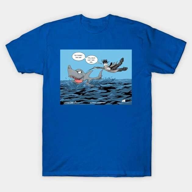 Little Ian Going Fishing! Made in Australia T-Shirt M