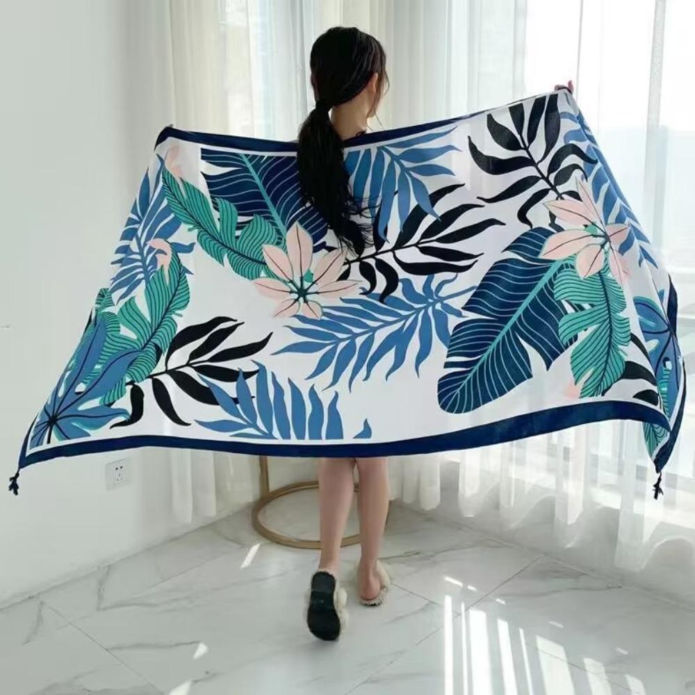 Chaka Salt Lake Great Northwest Tourism Ethnic Style Scarf Silk Scarf Women'S Summer Seaside Beach Shawl Sunscreen Thin