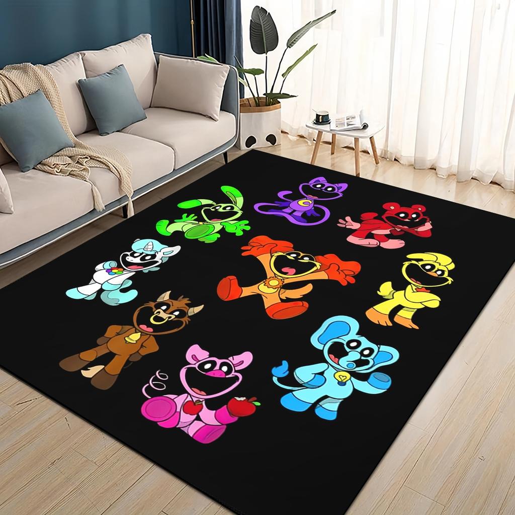 Cartoon S-Smiling C-Critters Catnap Craftycorn Rug Carpet for Living Room Bedroom Home Decor,kids Play Non-slip for Sofa Doormat