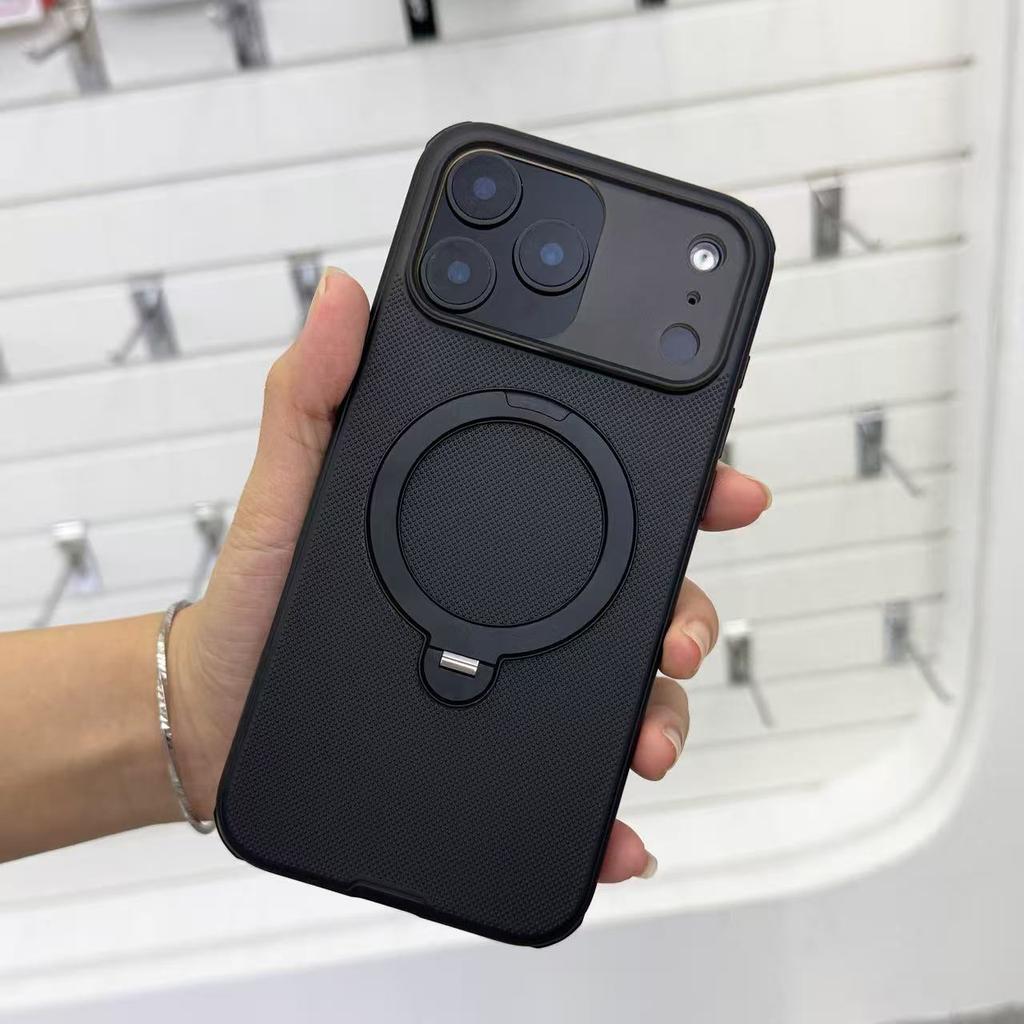High-quality Breathable Heat Dissipation Belt Magnetic Suction Rotating Bracket Mobile Phone case for iphone 17pro 17pm 16pro