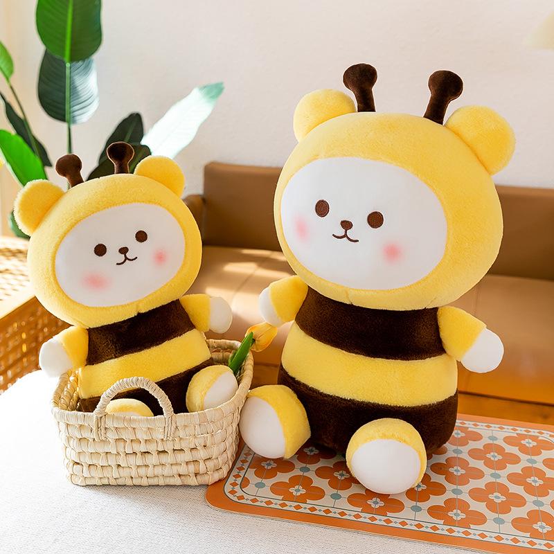 Bee Bear Doll Plush Toy Sleeping Pillow Super Cute Doll Cloth Doll Grab Machine Doll Children's Gift