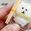 Bear Sensory Toy 1/2/3Pcs Stress Relief with Clear Box & Chopsticks, Cartoon Bento Squeeze Toy, Slow Rising for Anxiety Reduction Rebound