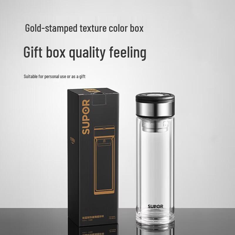 SUPOR Double-Layer Glass Tea Infuser Mug