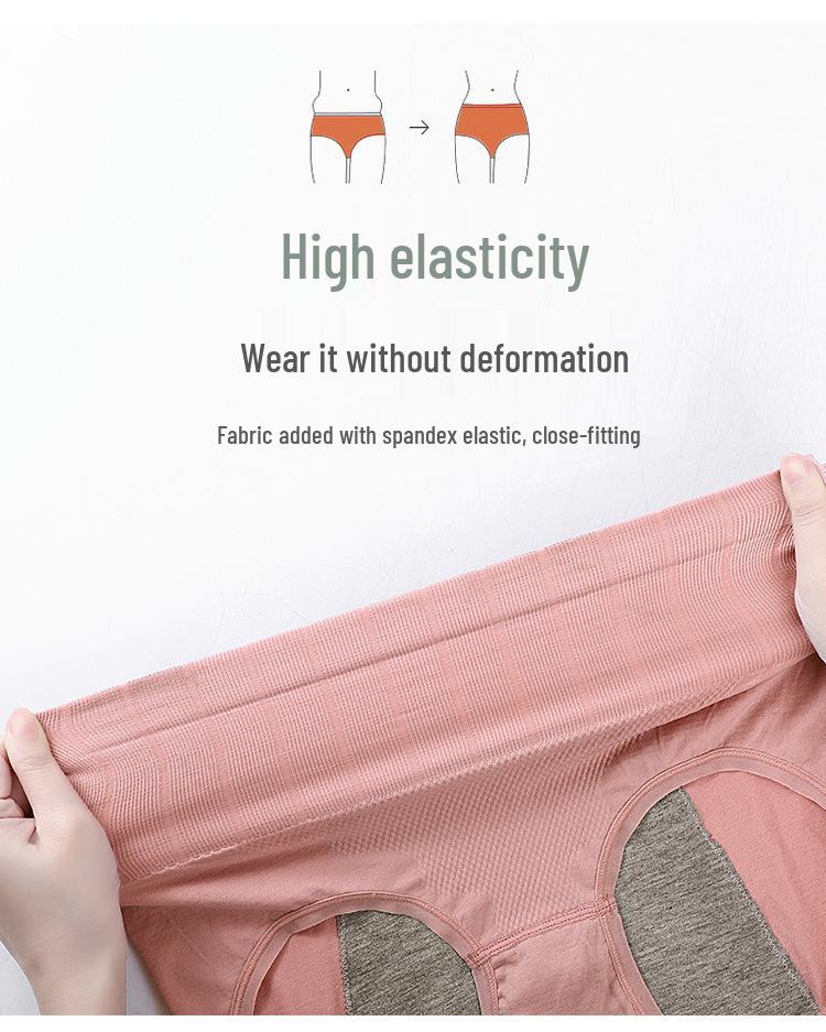 High-Waisted Women's Period Underwear - Tummy Control, Leak-Proof, Antibacterial Plus Size Seamless Panties.
