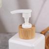 1Pcs Bathroom Dispensers Square Shampoo Shower Gel Body Wash Dispensers Refillable Bamboo Pump Bottles Lotion Containers