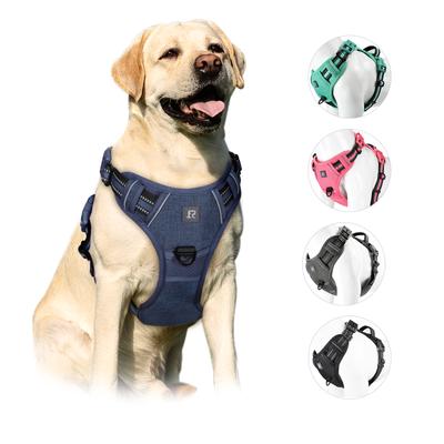 Dog/Pet Harnesses, Adjustable Reflective Oxford Outdoor Vest, Front/Back Leash Clips for Small, Medium, Large, Extra Large Dogs,
