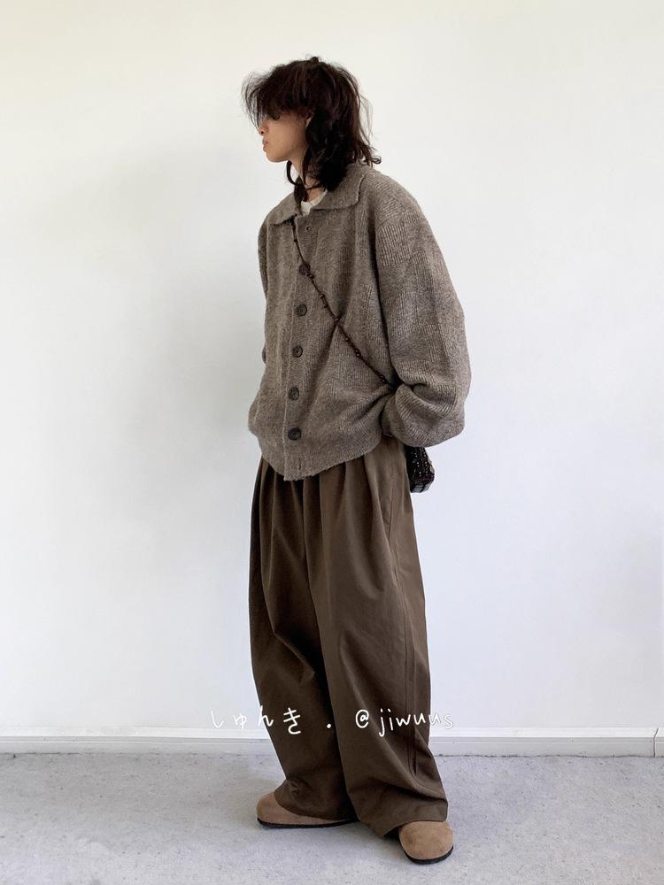 Herbst/Winter Unisex Japanischer Retro Strick-Cardigan Pullover