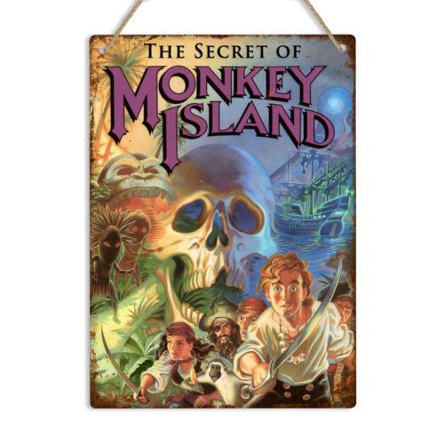 MONKEY ISLAND Amiga Vintage Retro Gaming Metal Wall Sign Plaque Man CaveAluminum 20x30cm(7.8x11.8inch)