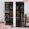 2pcs,2D Plane Printing Light Filtering Curtains Vintage1975Celebration Polyester Woven (without Rod) Outdoor Decorations for