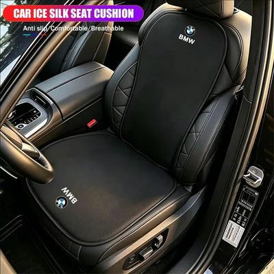 Car Seat Cushion Cover Breathable Ice Silk Soft Mats For BMW M E46 E90 E60 F30 F10 E39 E36 F20 G30 G20 E87 E92 E91 F49 / Sticker EDSW76