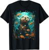 Cute Sea Otter Animal Nature Lovers Graphic T-Shirt for Men Women Cotton Short Sleeve All Seasons