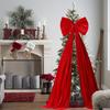 180cm Super Large Christmas Bow WineRed Velvet Christmas Tree Topper Bow Long Streamers Ribbon Bow Front Door Pendant