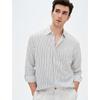 GIOVANNI VALENTINO Men's Striped Long-Sleeve Shirt