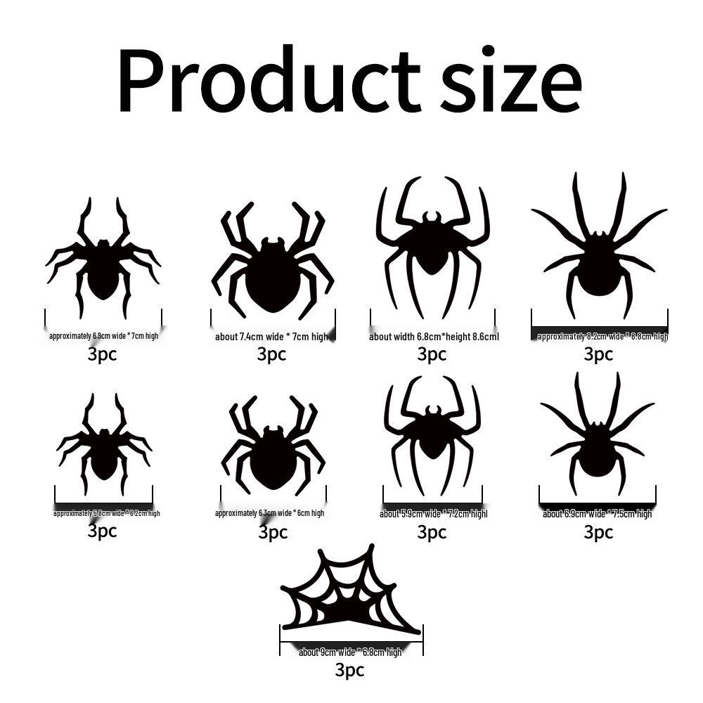 3D LED Spider & Bat Halloween Window Decoration Lights (Purple & Green)