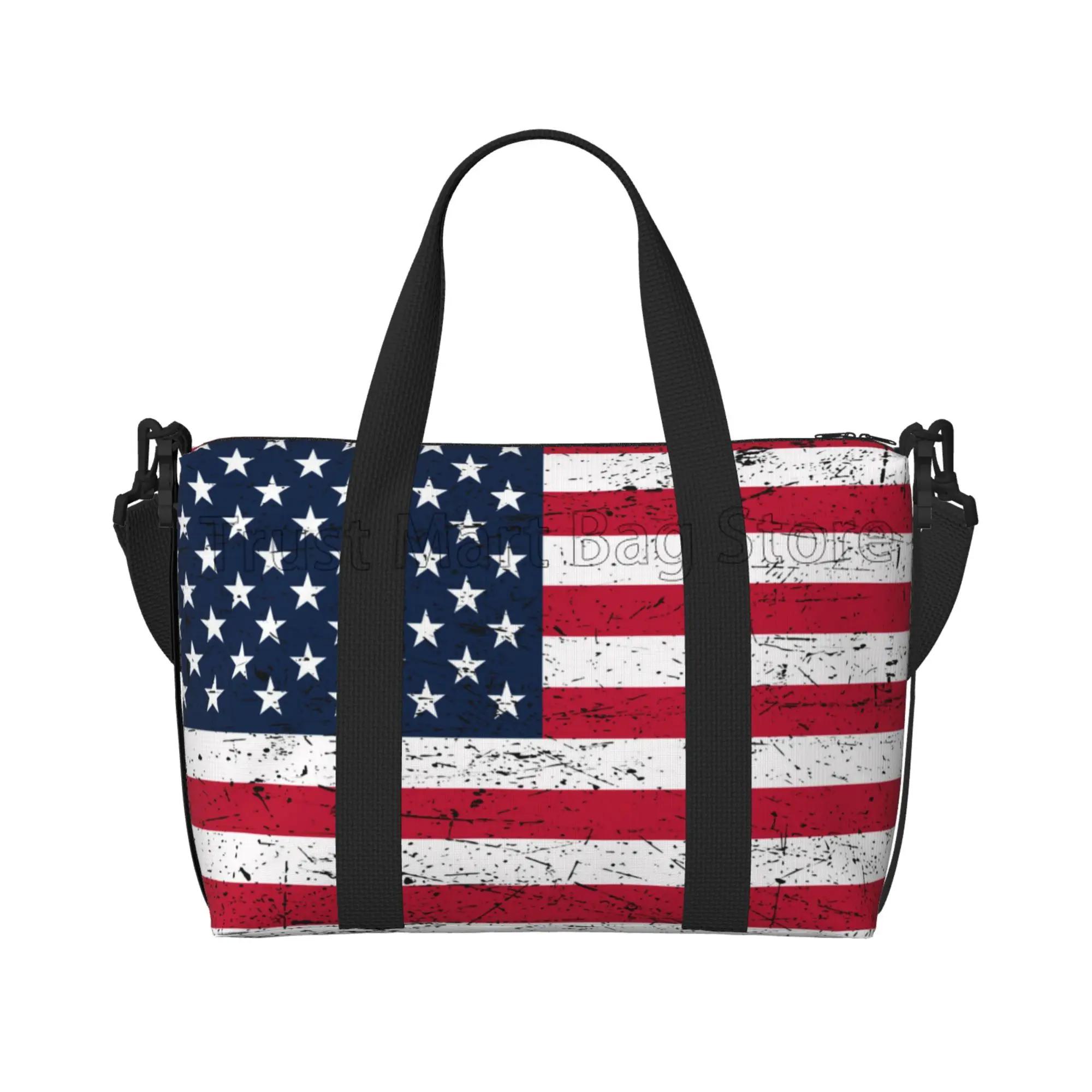 

Camo American Flag USA Camouflage Print Travel Duffel Bags Unisex Waterproof Sports Luggage Tote Bag Overnight Weekender Bag
