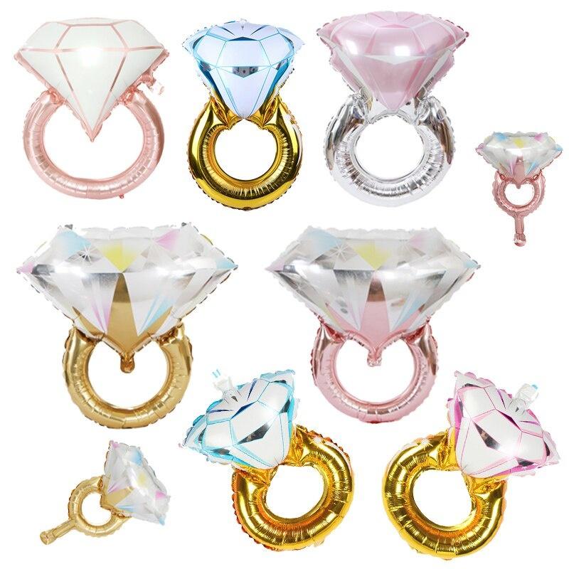 Diamond Shaped Ring Foil Ballons Engagement Wedding Party Supplies Decorations