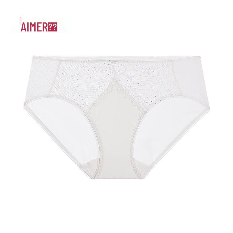 Aimer Women's Summer Breathable Mesh Lace Mid-Waist Boxer Briefs AM23A981