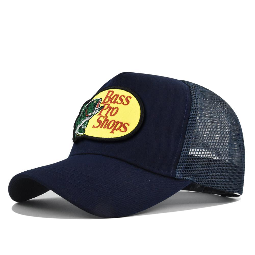Embroidered Baseball Cap Bass Weaving Label Cap Mesh Cap Bent Brim Sun Hat Summer Hat Sun Hat