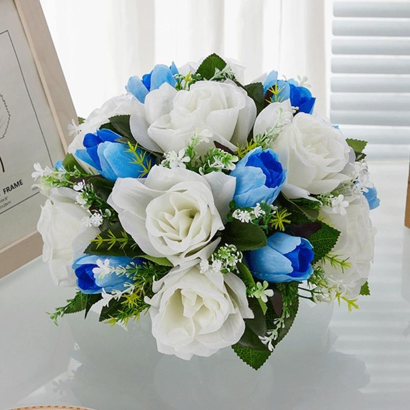 Artificial Flower Arrangements Flower Bouquets for Wedding Party Centerpieces Valentines Day