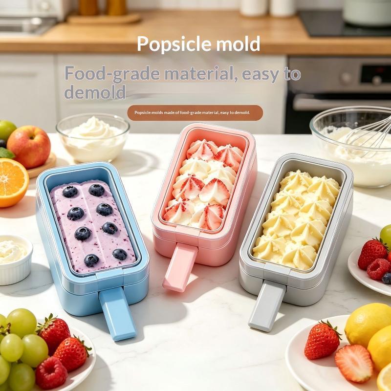 Silikon-Eis am Stiel Formen mit Stielen Wiederverwendbare Eiscreme-Formen Popsicle-Form DIY-Eiscreme-Hersteller Eiswürfelform Küchenwerkzeug
