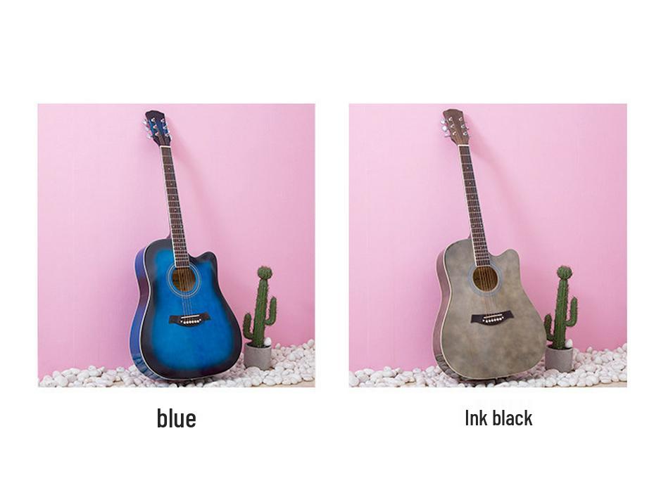 41-Inch Solid Spruce Top Folk Guitar with Cutaway and Matte Finish