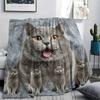 1 Stück Spielzeug Tigerkatzen-Print Flanelldecke, Hohe Qualität, Bequem für alle Jahreszeiten, Heimdekoration, Wärme und Komfort, Perfekt für Geschenke