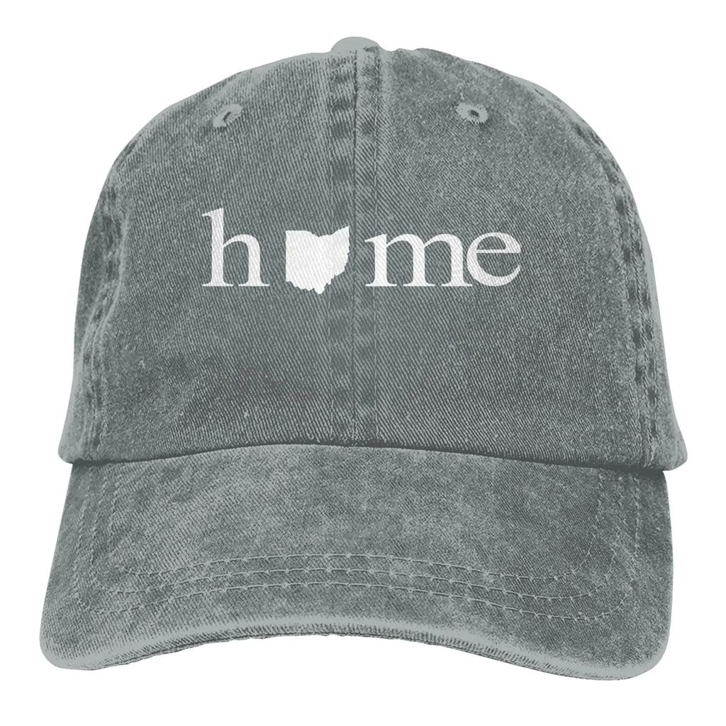 Cotton Denim Cap Home In Ohio State Baseball Dad Cap Adjustable Classic Sports for Men Women Hat Gray One Size