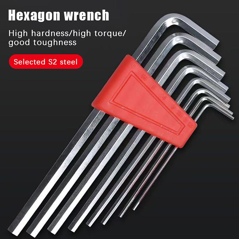 8Pcs Allen Wrench Metric Wrench Inch Wrench L Wrench Size Allen Key Short Arm Tool Set Easy To Carry In The Pocket